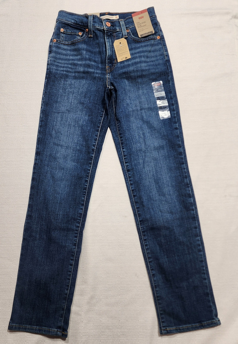 Levi's 724 high rise slim straight jeans size 2 short L26''xW30'' women's